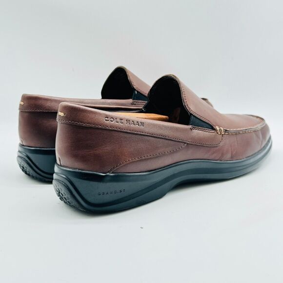 Cole Haan Shoes Mens 9 Brown Leather Loafers Moccasins VTG Casual Slip On - Picture 7 of 12